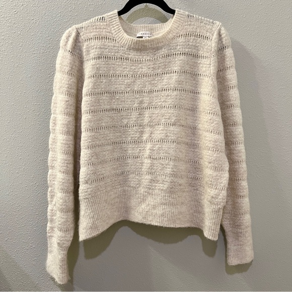 Topshop Sweaters - TOPSHOP Cream Knit Pull Over Crew Neck Sweater
